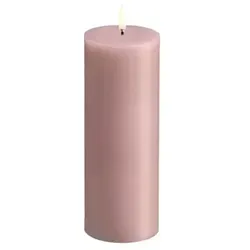 Piffany LED Stumpenkerze Rose powder glatt 7,8x20cm