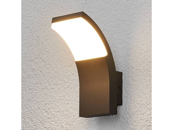 LED Außenwandleuchte Timm Lucande, schwarz, Aluminium, Modern, Wandlampe