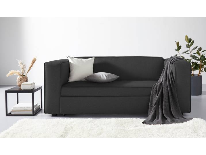 Schlafsofa HOME AFFAIRE Asmund, Design-Schlafsofa, komfortable Bedienung , grau (anthrazit), B:210cm H:84cm T:95cm, Sofas, Schlafsofa, perfekter Sitzkomfort, Liegefläche 160/200 cm, Topseller