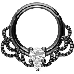 Chirurgenstahl Segmentring Clicker ORIENTALISCHES DESIGN