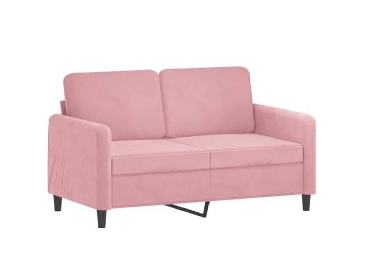 Makastle 2 Sitzer Sofa Couch Rosa 120 cm Samt