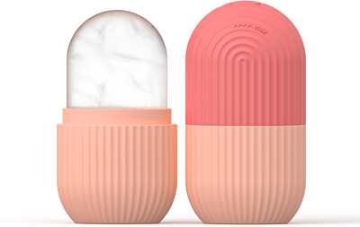 Modern Mode Marketplace Silicone Ice Roller For Face Depuffing And Cooling Skin Care pink
