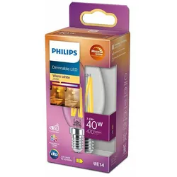 PHILIPS LED E14 (40W) 470lm 2700K klar dim Kerze