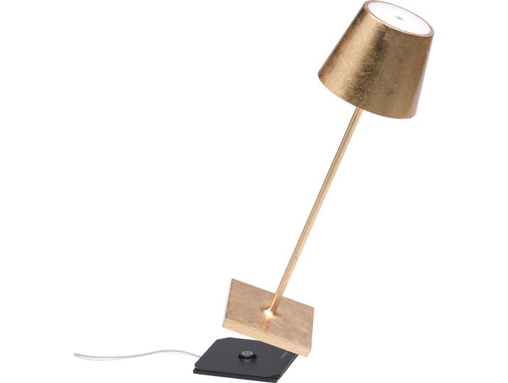 Zafferano Poldina Pro Tischlampe - Aufladbare LED Außenlampe - 38 cm - Gold