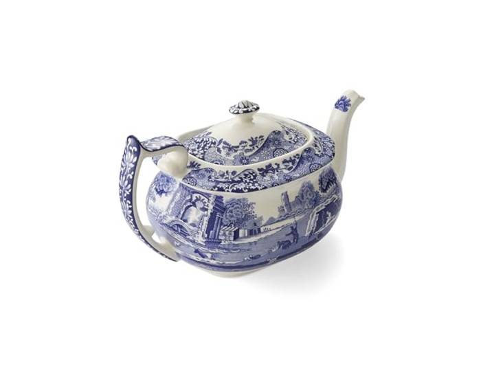 Spode Blaue italienische Teekanne