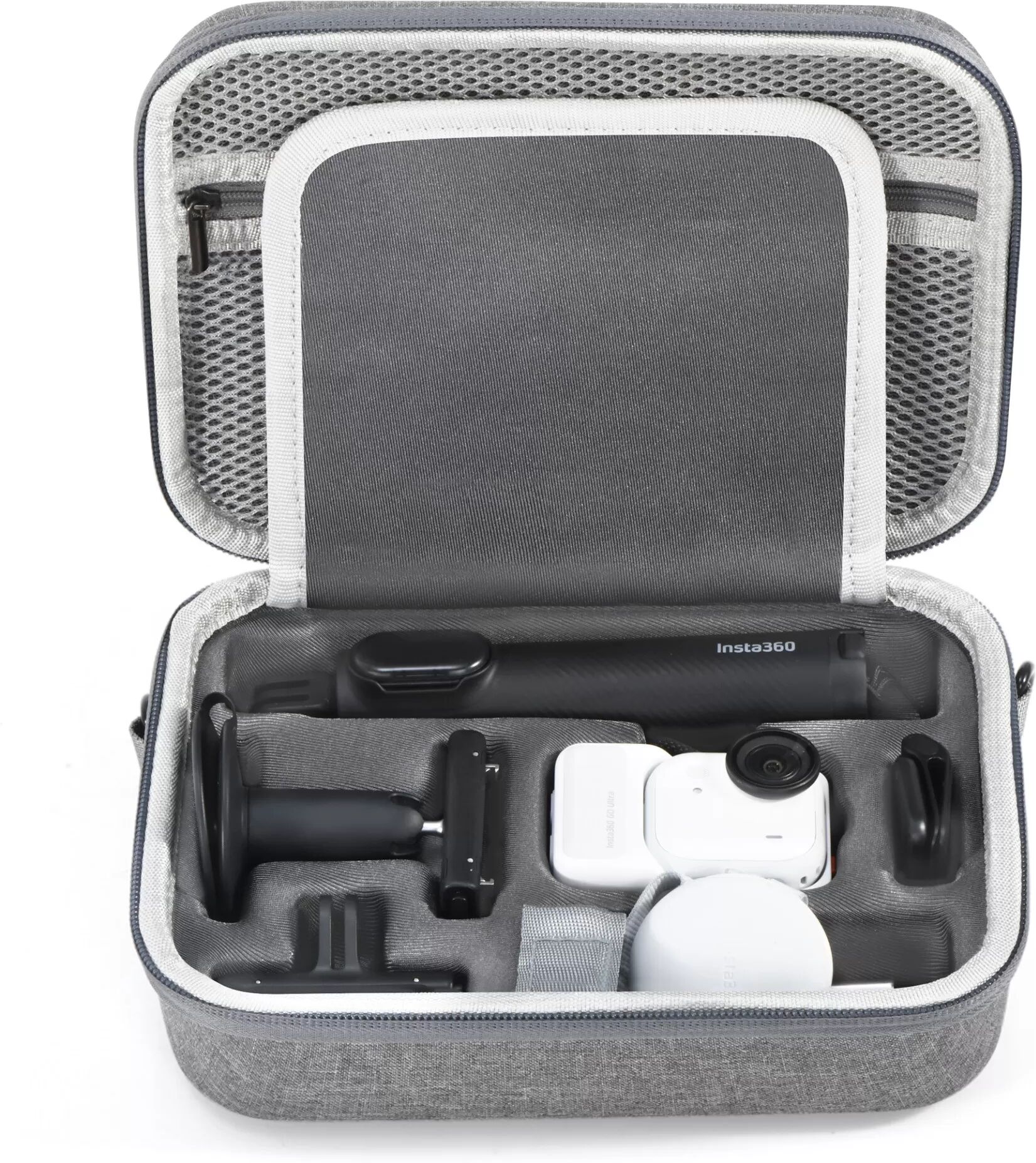 INF Tragbare Tragetasche kompatibel mit Insta360 GoUltra Kamera - Graue Nylon Schutzhülle