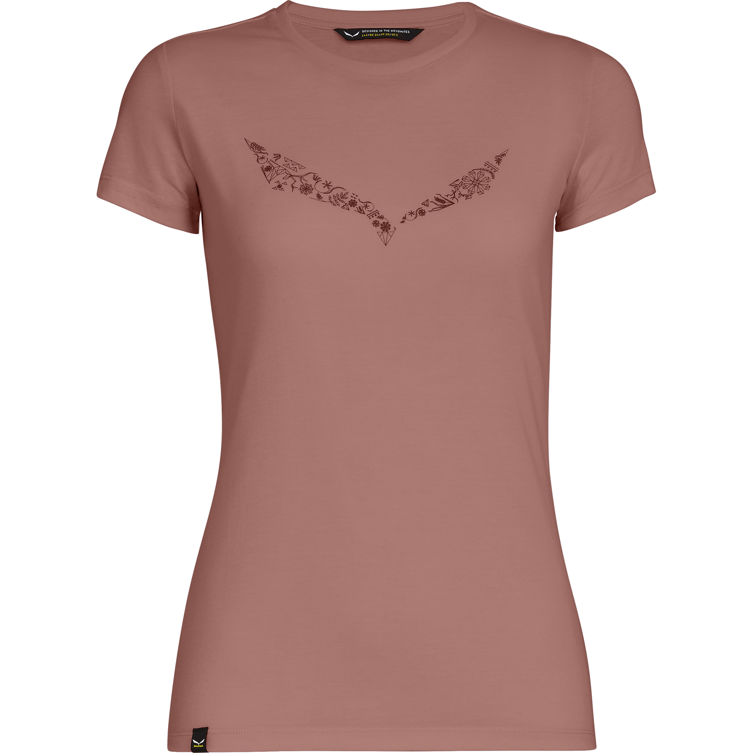 Salewa Solid DRI-Release Damen T-Shirts desert pink Größe XS Trekking Hautfreundlich