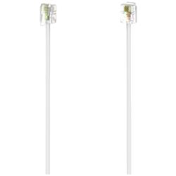 Hama Telefon (analog) Anschlusskabel [1x RJ11-Stecker 6p4c - 1x RJ11-Stecker 6p4c] 10 m Weiß 00201135