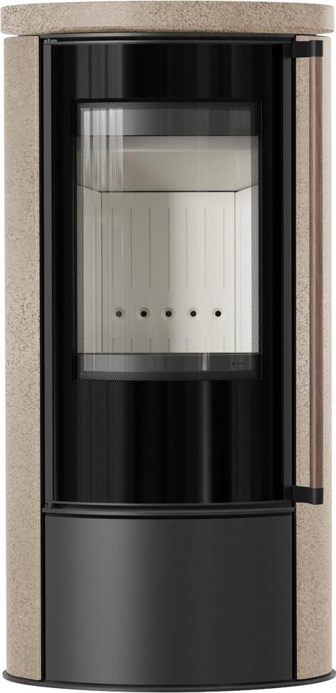Kaminofen KRATKI ERIK Ø150 5,5 kW Keramik GOLD SATIN + Holzgriff