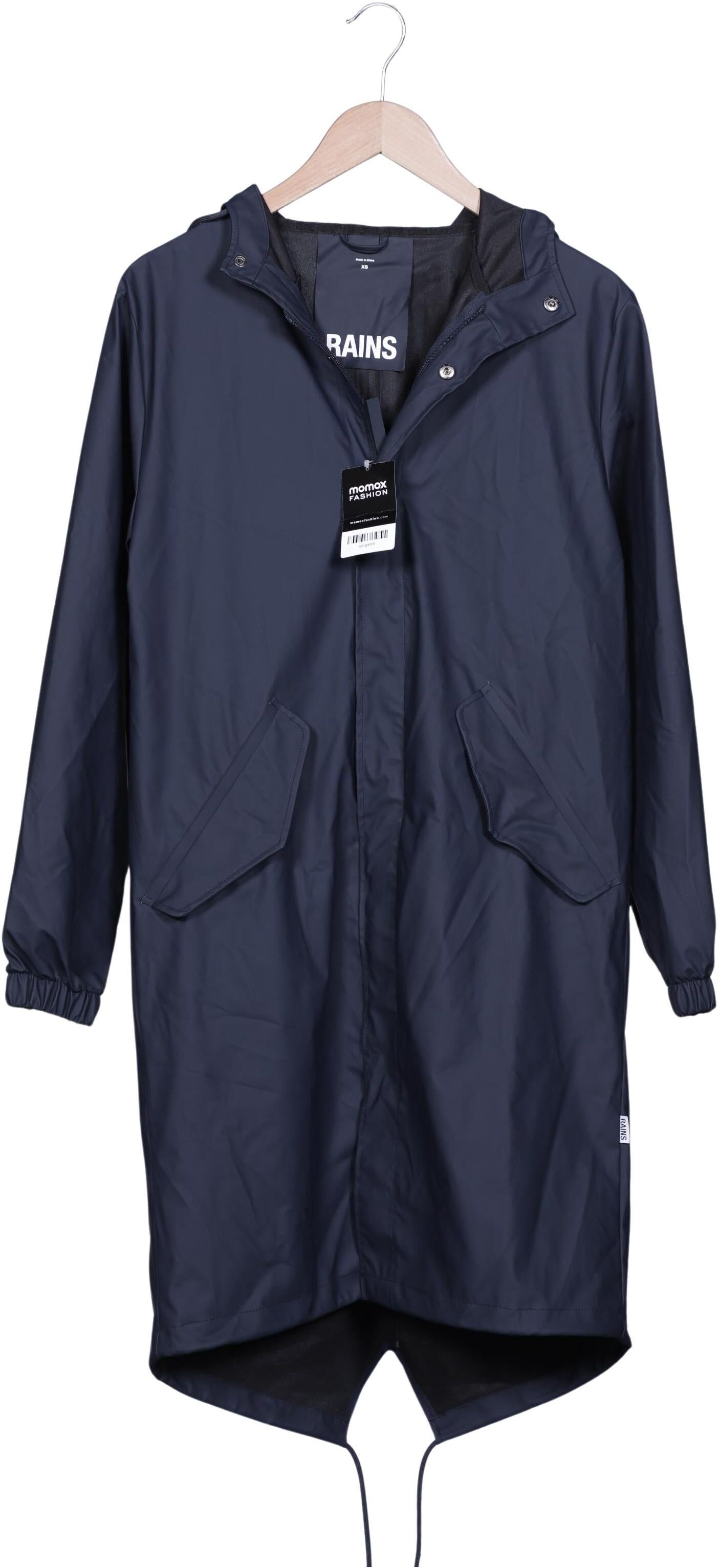 Rains Damen Mantel, Marineblau, Gr. XS, Synthetik - Second Hand