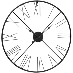 Vintage Wand Hänge Uhr Eisen Gestell römische Ziffern Wohn Schlaf Zimmer Deko Zeit Anzeige analog rund
