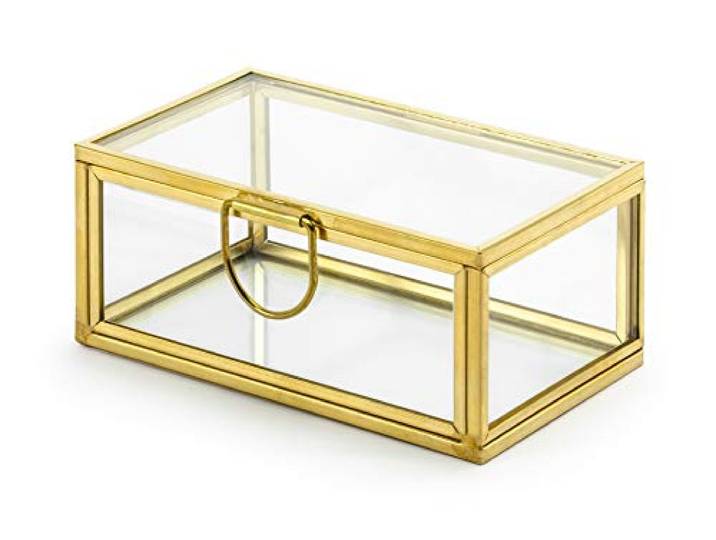 Glazen Ringendoosje goud