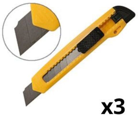 Gama Essencial Pack 3x X-Ato Retrátil   Lâmina grande  15cm   Várias cores