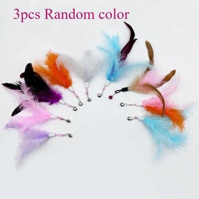 Uplifted Finds Plush Teaser Wand Replacement Heads (Multi Pack) 3 Pcs Random Color