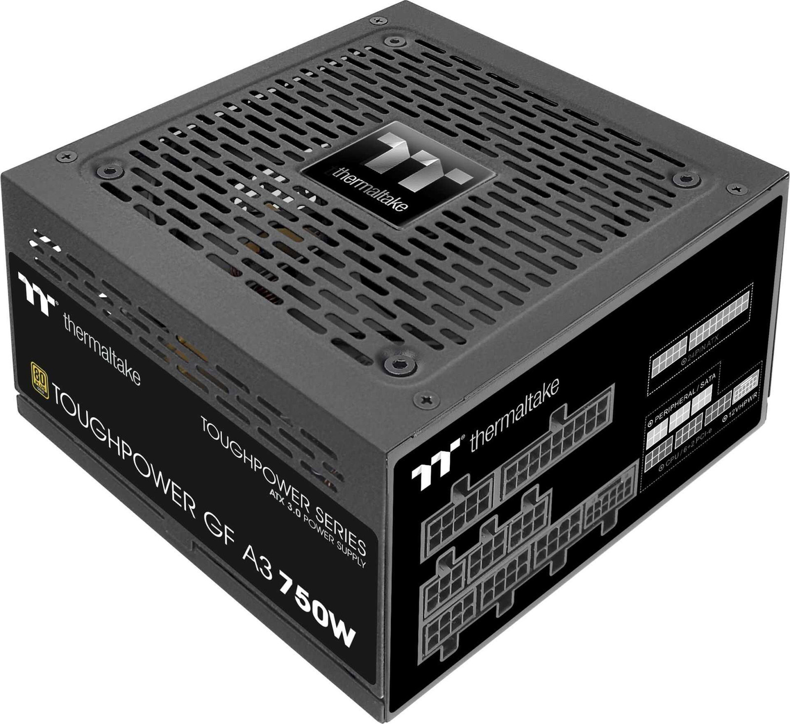 Thermaltake Toughpower GF A3 750W ATX/GEN5 80+ Gold Voeding - Zwart
