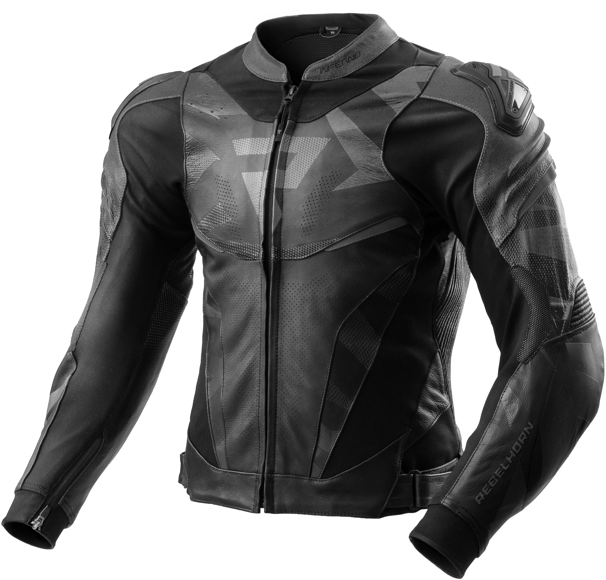 Rebelhorn Inferno Motorrad Lederjacke RH-LJ-INFERNO-01-46