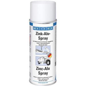WEICON Korrosionsschutz Zink-Alu-Spray 11002400, Ausbesserung von Verzinkungen, grau, 400ml
