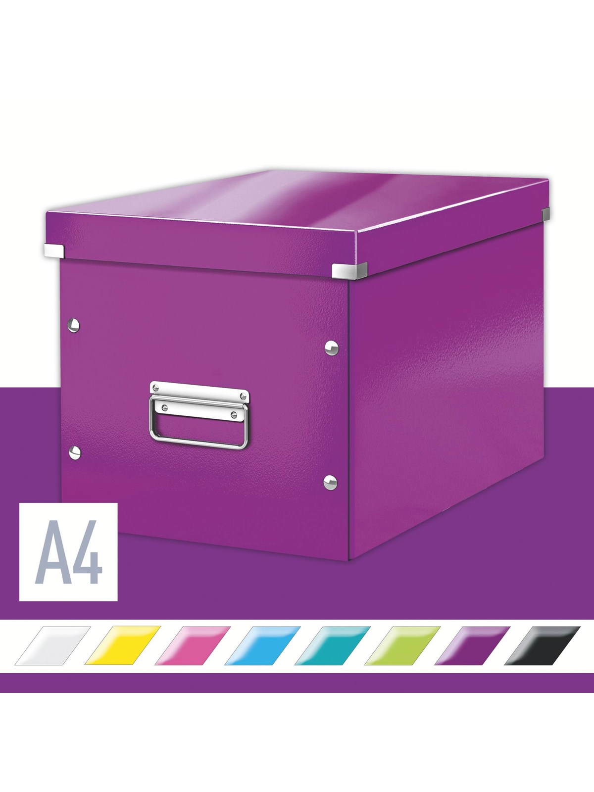 Leitz Click & Store WOW Aufbewahrungs- und Transportbox Cube Groß Violett
