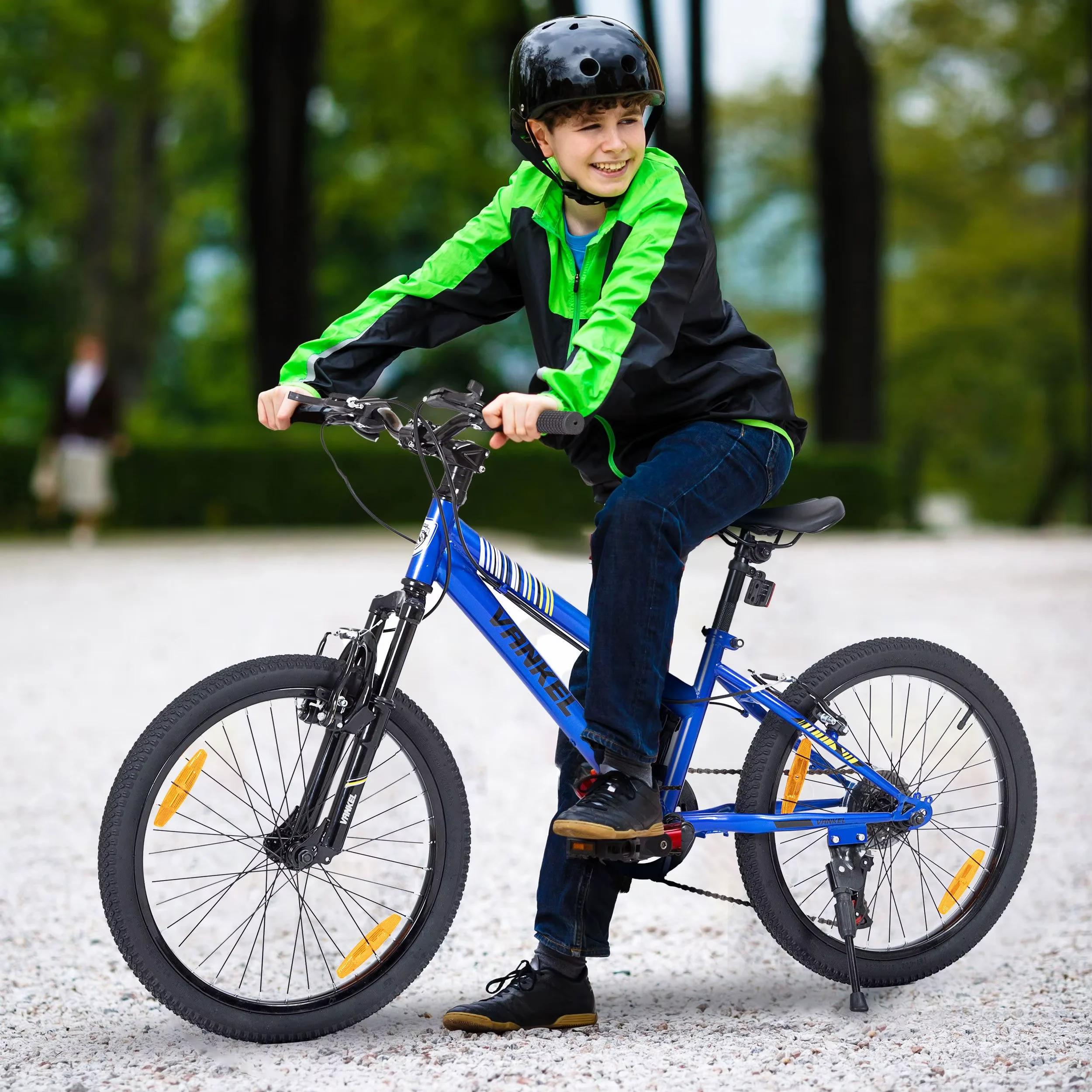 Kinderfahrrad - Kinderfahrrad für Mädchen 6-9 Jahre - 50-cm-Räder - 6 Gänge - Kettenschaltung - Doppelte V-Bremsen - Leicht - Blau