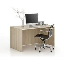 Büroschreibtisch FRAME, 140x80 cm, Eiche natur