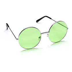 Brille "Hippie", 6 cm Ø, grün
