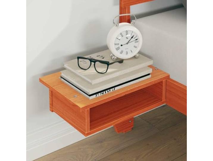 KTHLBRH Bett Kiefer massiv 150 x 200 cm braun gewachst Minimalistisches Design, einfache Montage, geringe Wartung, Kapazität 220 kg