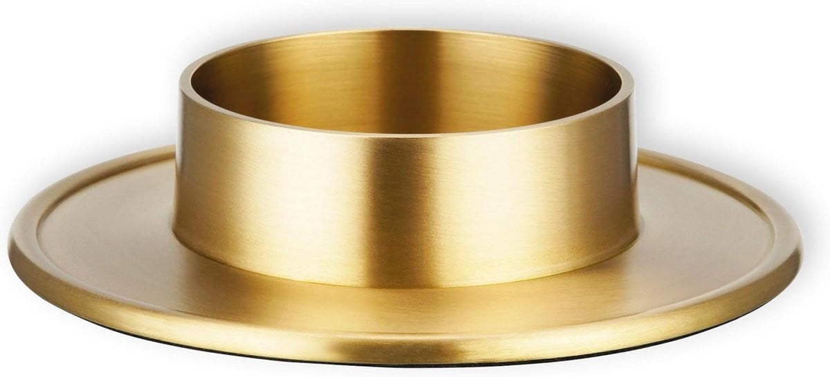 Gouden Messing Kaarsenstandaard voor Pilaarkaarsen - 6 cm