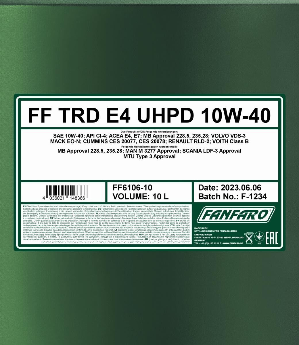 FANFARO FF6106-10 Moottoriöljy