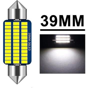 Inspired Living Premium Canbus LED Festoon Bulbs 12V Ultra Bright C5W Interior & License Plate Light Upgrade 39mm 4pcs
