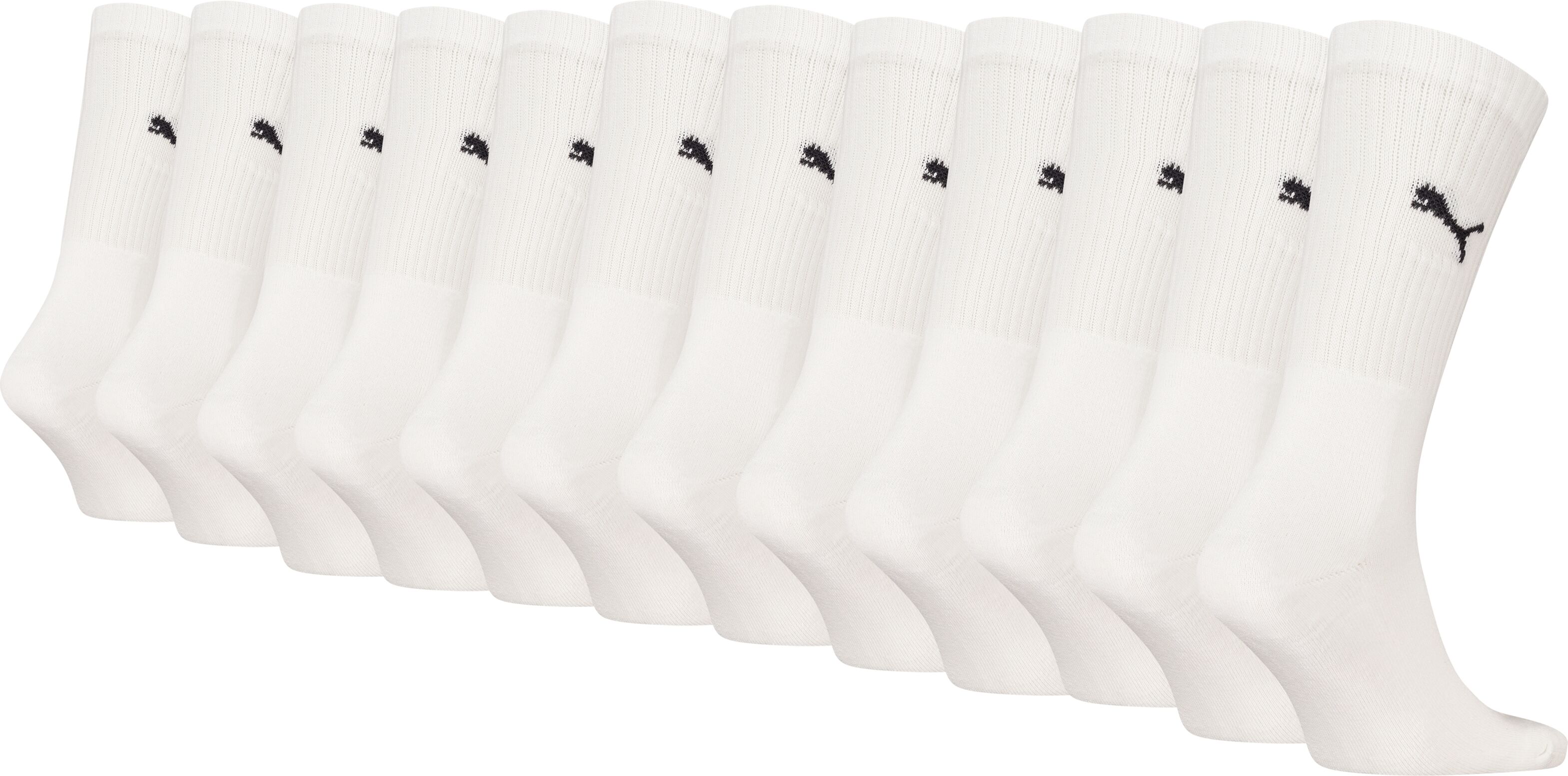 Socken PUMA "PUMA CREW SOCK 12P ECOM", Damen, Gr. 39-42, Sockengrösse, weiß, Baumwollmischung, normal, Socken Socken weiß 39-42, Sockengrösse