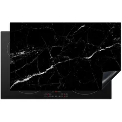HERDABDECKPLATTE Marmoroptik - Schwarz - Luxus Glaskeramikkochfeldabdeckung 85x52 cm