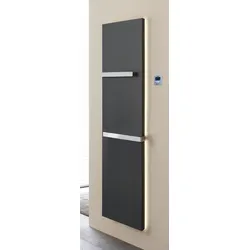 BEMM Plawa Purline EK - Top-Elektrokomplett-Planheizwand, Serie PVP-EK, 1800x60x495 mm, schwarz RAL 9005