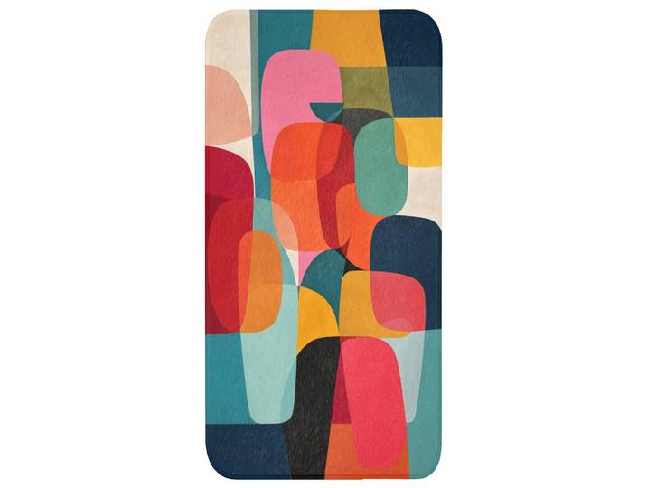 OnlyWow Badematte Formen - Bunt - Abstrakt - Flugzeuge Badteppich 60x120 cm, Mehrfarbig, Füllung: Polyurethan (Pur), Rechteckig, 60x120 cm, Heimtextilien, Badtextilien, Badematten