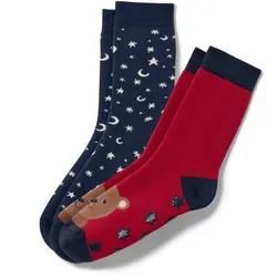 Tchibo - 2 Paar Kinder-Antirutsch-Socken - Kinder - Gr. 27-30 - weiß/jacquard