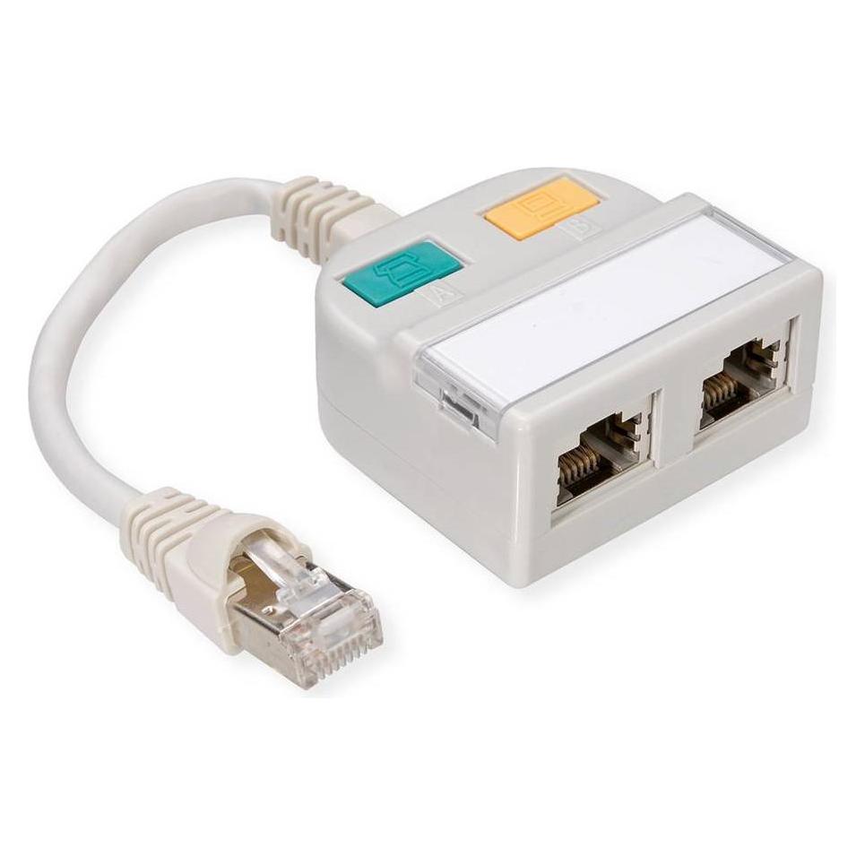 Telegärtner TELEGAERTNER T-Adapter Cat5e Ausgang auf 100Base-T/ISDN (21.17.3039) (RJ45, RJ45 (2x)) (J00029A0013)