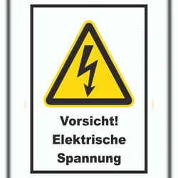 HB-Druck Vorsicht Elektrische Spannung Schild A1 (594x841mm)