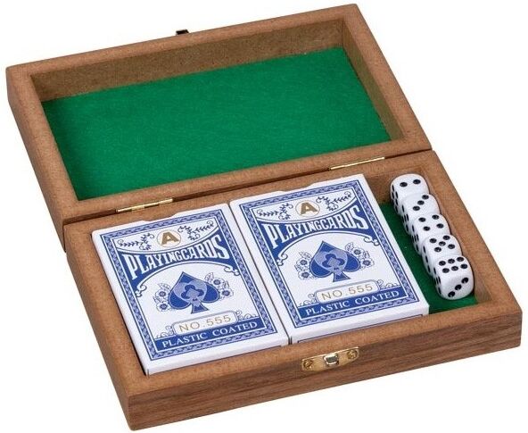 Boite de jeux Goki - 5 dés et 2 jeux de 54 cartes