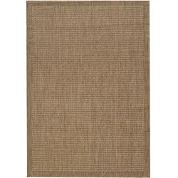 Carpetsale24 In- & Outdoor Teppich Wetterfest 80 x 150 cm Läufer Braun - Wasserfest, Flachgewebe, für Balkon, Garten, Terrasse und als Küchenläufer