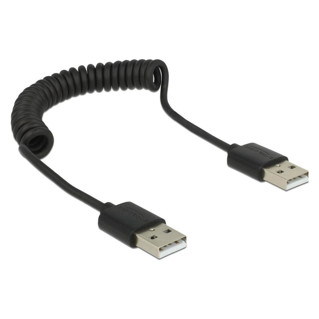 Delock USB 2.0 Spiralkabel (0.60 m, USB 2.0, 2.50 W) (83239)