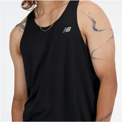 New Balance, Herren, Sportshirt, Run Singlet (L), Schwarz