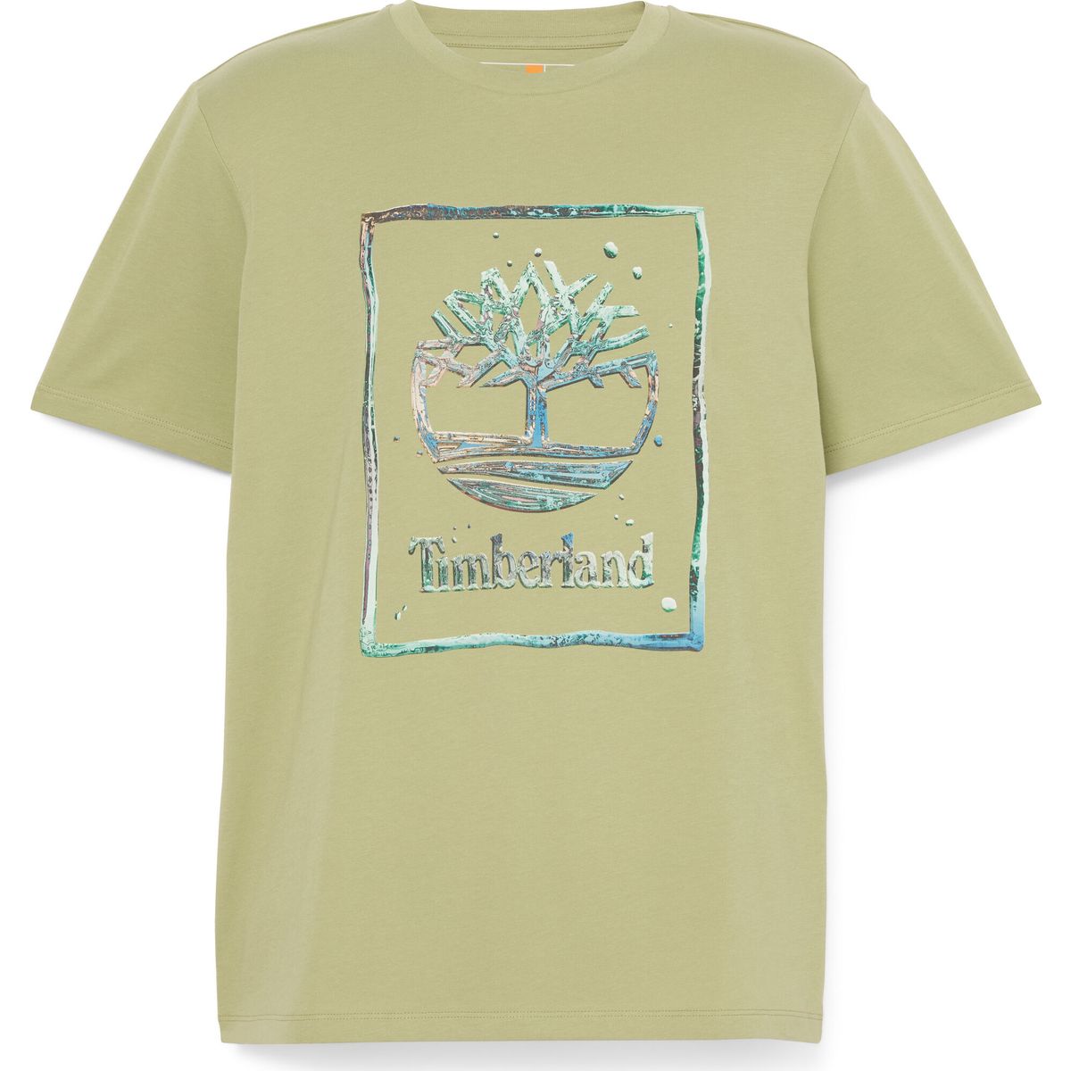 Timberland Mens Water Stack Logo Short Sleeve Tee sage XL TB0A5MV4BQ01-XL