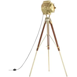 vidaXL Stehleuchte Dreibein Massivholz Mango 193 cm