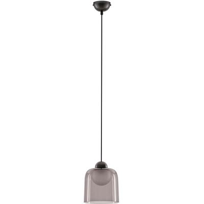 NOVA LUCE Pendelleuchte "DIONE", grau (schwarz), 1, Ø 14cm H: 200cm, 1 Stk., Leuchten, Pendelleuchte