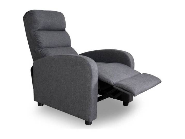 Fauteuil relax manuel Lasco tissu gris