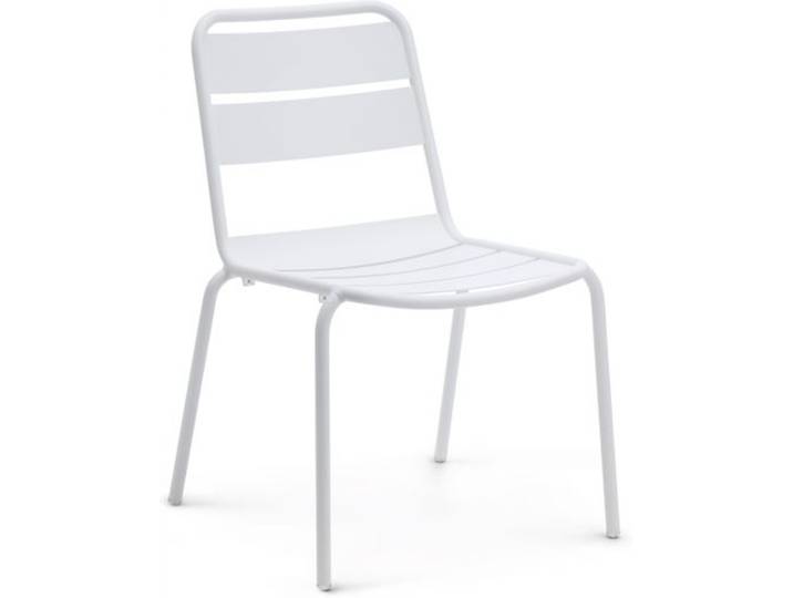 Stuhl Malaga Aluminium weiß 46x81x55 cm