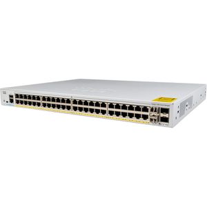 Cisco Switch Catalyst, C1000-48P-4X-L, managed, 48-Port, 1 Gbit/s, 48x PoE+, 4x SFP+