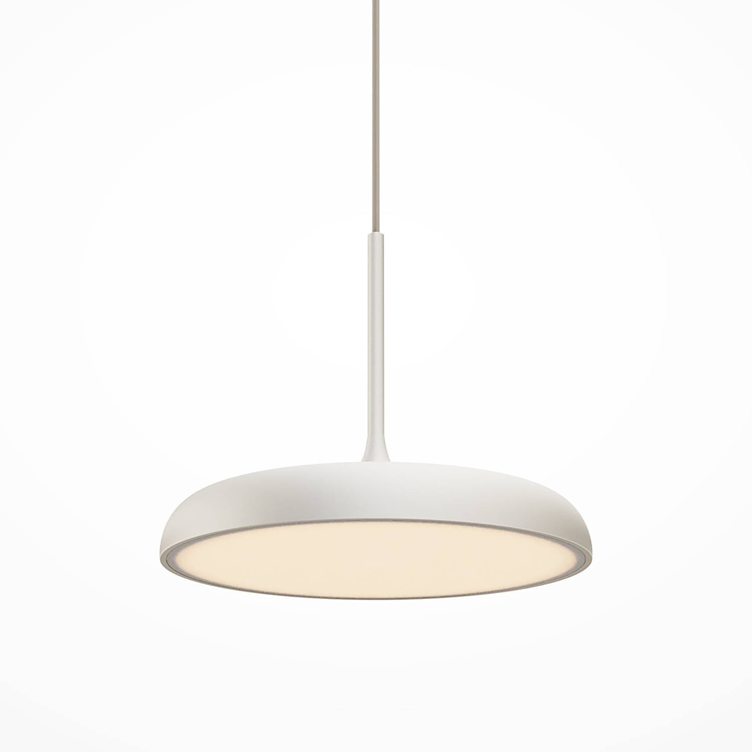 Maytoni Gerhard LED hanglamp wit, modern ronde hanglamp voor keuken of eetkamer, diameter: 40 cm
