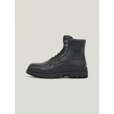 Bikerboots G-STAR "Arron High Leather Stiefel", Herren, Gr. 41, schwarz, 100% Leder, Schuhe Bikerboots