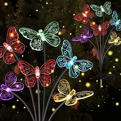 Uplift Picks Decorative Solar Butterfly Garden Lights Waterproof LED Landscape Lawn Lamp 10 Heads