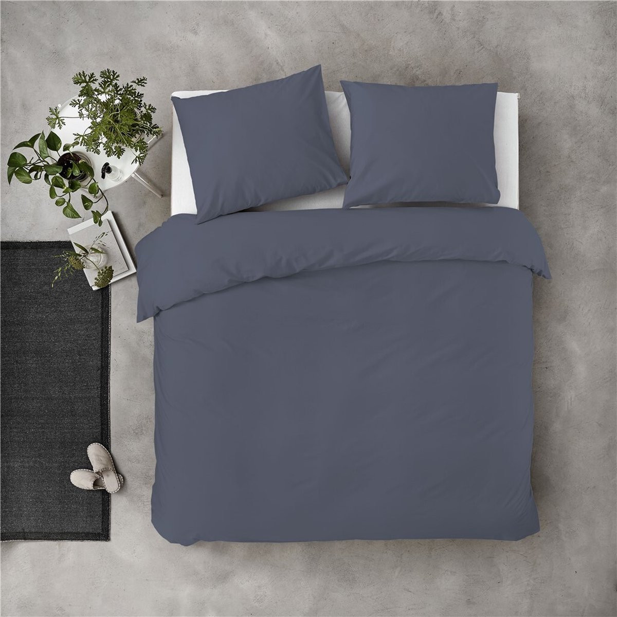 Byrklund Dekbedovertrek Sleep Softly - Donker Blauw - 135 x 200 cm - 100% Katoen